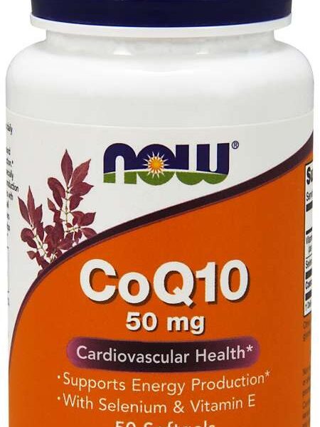 NOW Foods CoQ10 50mg + VIT E 50 SGELS