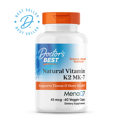 Doctor's Best Natural Vitamin K2 MK-7 with MenaQ7® 45mcg