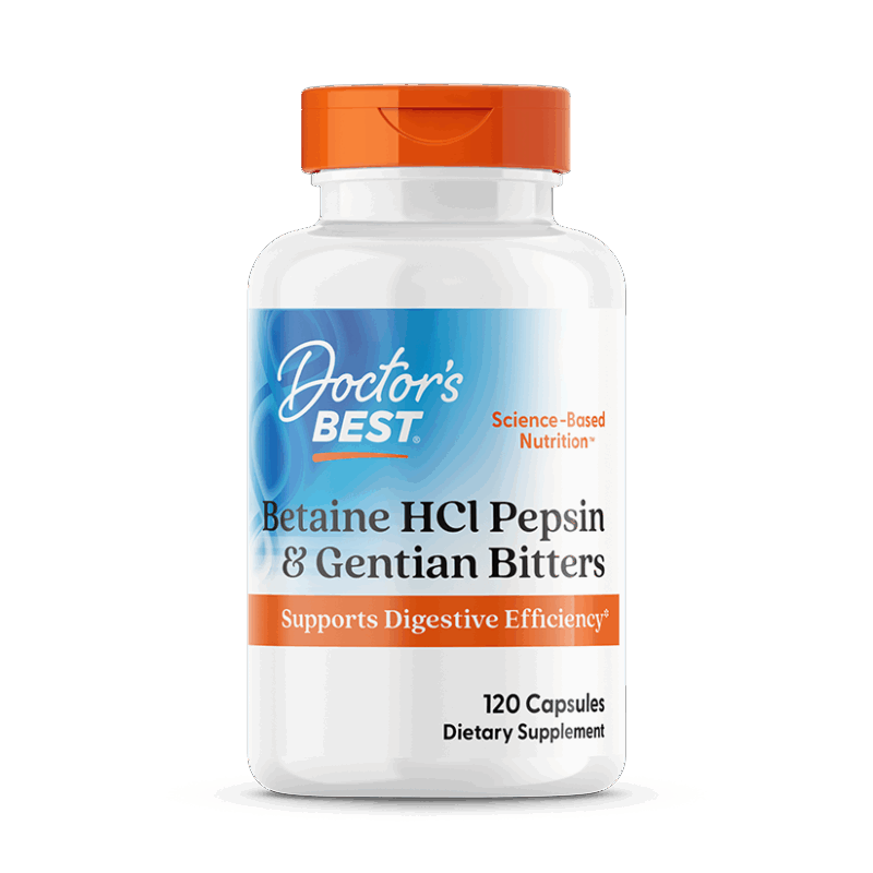 Doctor's Best Betaine HCl Pepsin & Gentian Bitters