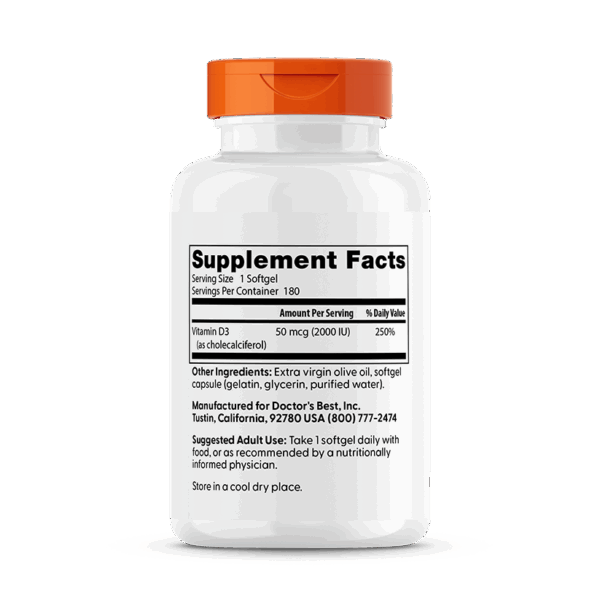 Doctor's Best Vitamin D3 2000IU