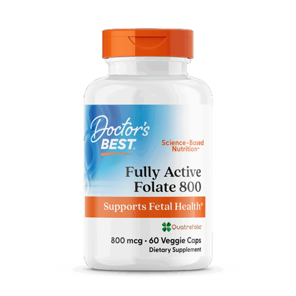 Doctor's Best Fully Active Folate with Quatrefolic® 800mcg