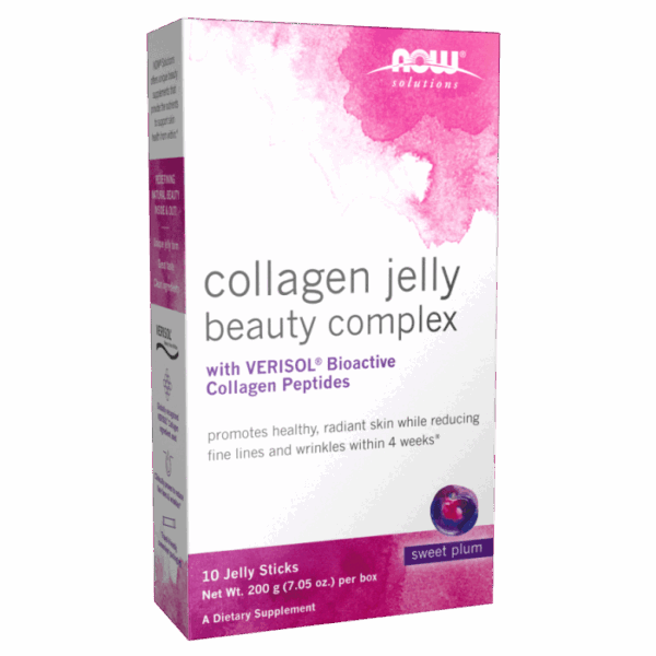 NOW Foods COLLAGEN JELLY BEAUTY COMPLEX- SWEET PLUM (10 STICKS/BOX)