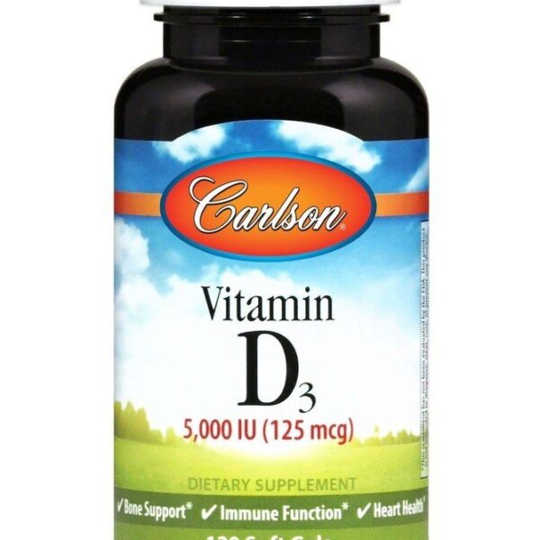 Carlson Laboratories Vitamin D 5000IU 120 Soft Gels