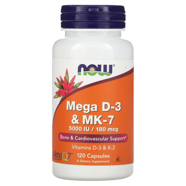 NOW Foods MEGA D-3 & MK-7 120 VCAPS
