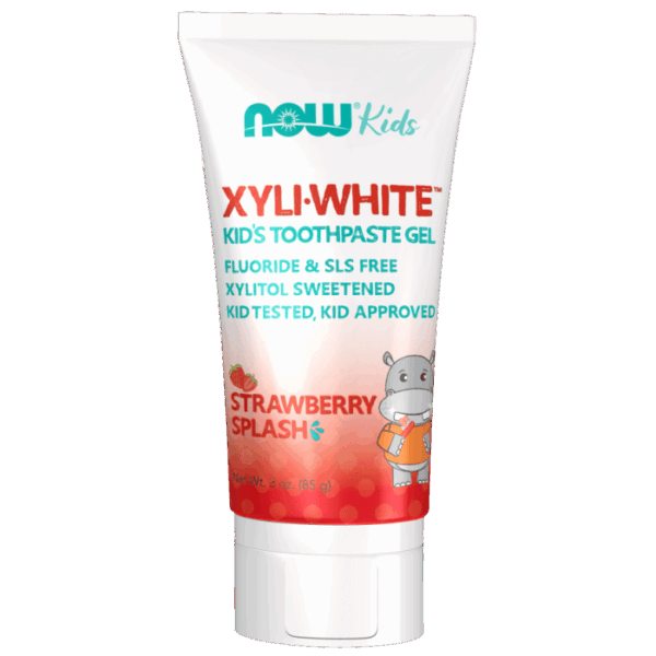 NOW Foods XYLIWHITE STRAWBERRY-KID'S TOOTHPASTE, 3 oz.