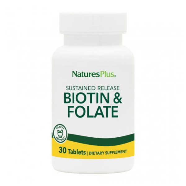 Natures Plus BIOTIN + FOLIC ACID S/R TAB 30