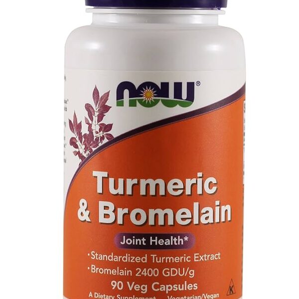 NOW Foods TURMERIC & BROMELAIN 90 VCAPS