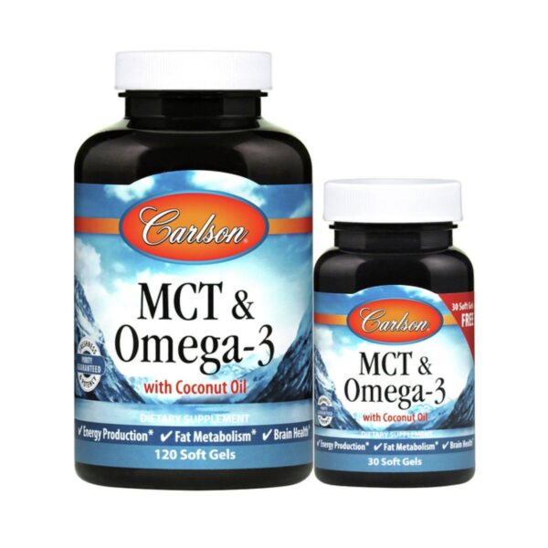Carlson Laboratories MCT & Omega-3 120+30 Soft Gel