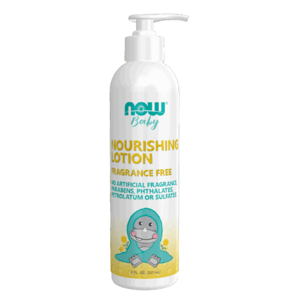 NOW Foods NOURISHING BABY LOTION - FRAGRANCE FREE 8 FL OZ