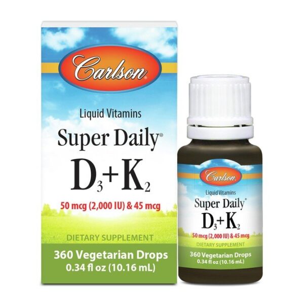 Carlson Laboratories Super Daily D3 + K2 drops