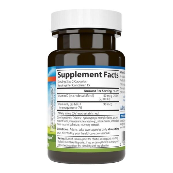 Carlson Laboratories Vitamin D3 + K2 30 Capsules