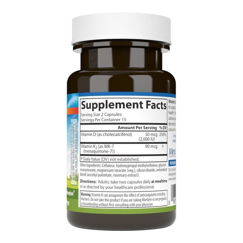 Carlson Laboratories Vitamin D3 + K2 30 Capsules
