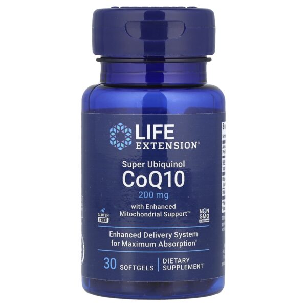 Life Extension Super Ubiquinol CoQ10 with Enhanced Mitochondrial Support™ 100 mg, 30 softgels