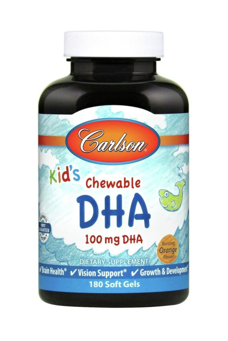 Carlson Laboratories Kids Chewable DHA 180 Soft Gel