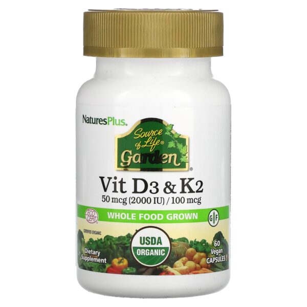 Natures Plus SOL GARDEN VIT D3 2000IU/K2 100MCGCAP 60