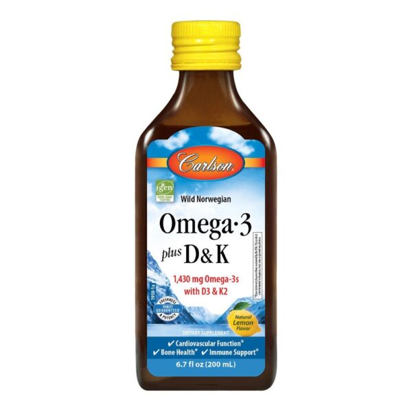 Carlson Laboratories Omega-3 Plus D & K 200 ml