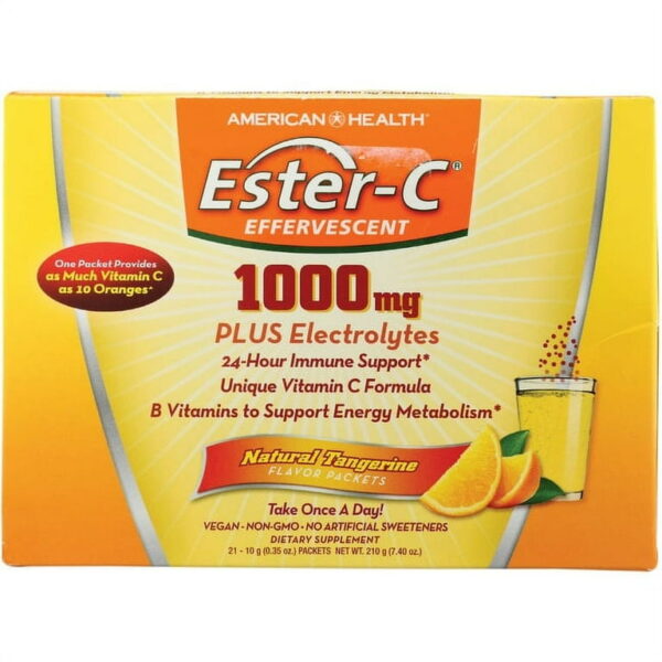 American Health Ester-C® 1000 mg Effervescent  Powder Packets - Raspberry