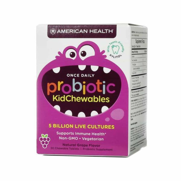 American Health Probiotic Kidchewable Natural Grape Flavor