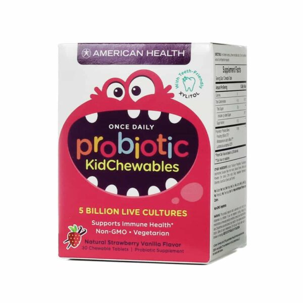 American Health Probiotic Kidchewable Natural Strawberry Vanilla Flavor
