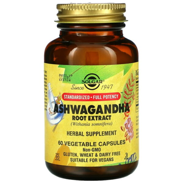 Solgar SFP Ashwagandha Root Extract Vegetable Capsules