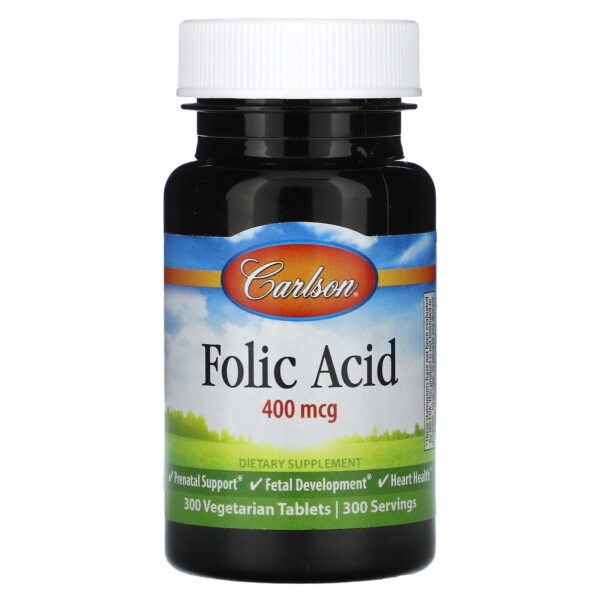 Carlson Laboratories Folic Acid 400mcg 300 Tablets
