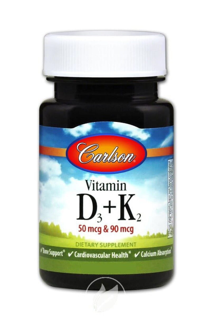 Carlson Laboratories Vitamin D3 + K2 60 Capsules