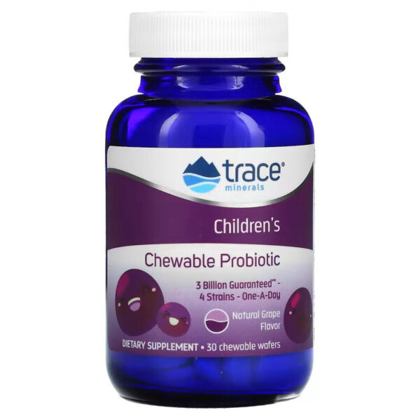 Trace Minerals Children's Probiotic CHEWABLE Grape