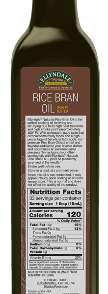 NOW Foods RICE BRAN OIL 6 x 16.9 FL OZ/ Case (ELLYNDALE)