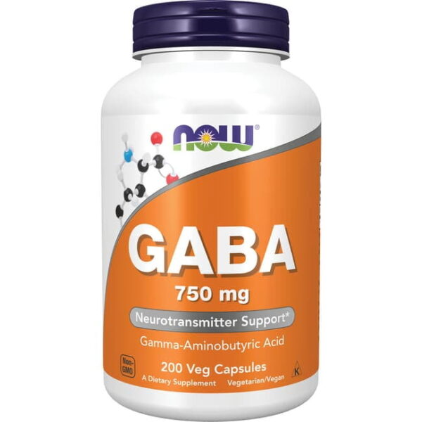 NOW Foods GABA 750mg 200 VCAPS