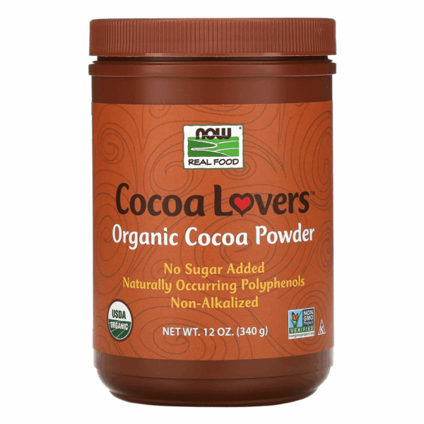 NOW Foods COCOA POWDER PURE ORGANIC 12 OZ