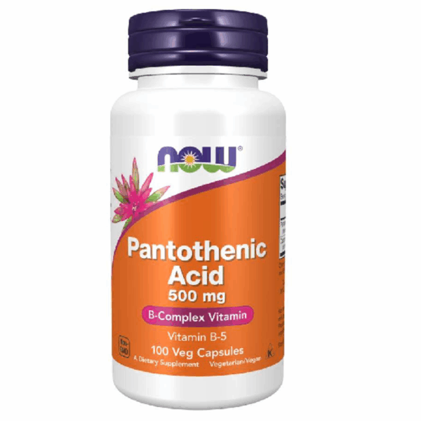 NOW Foods PANTOTHENIC ACID 500mg 100 VCAPS