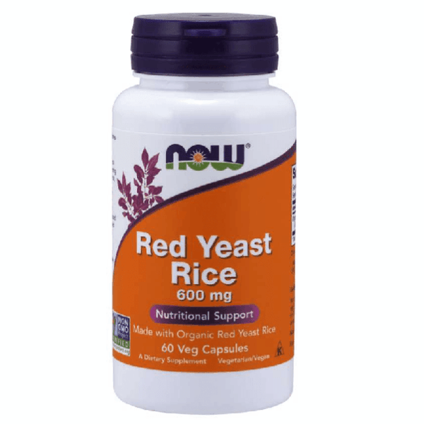 NOW Foods RED YEAST RICE 600MG ORG 60 VCAPS