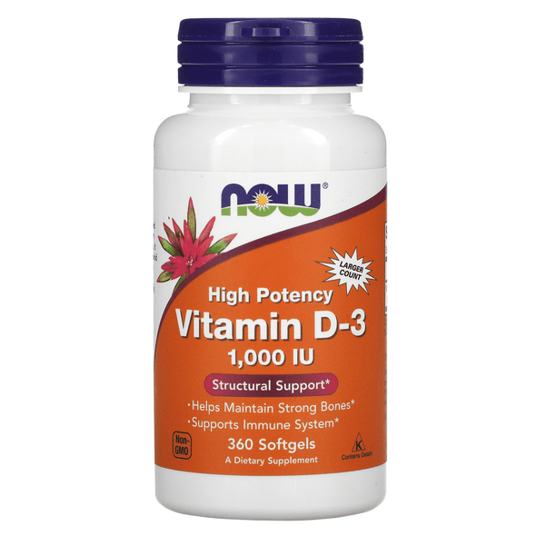 NOW Foods VIT D-3 1000 IU 360 SGELS
