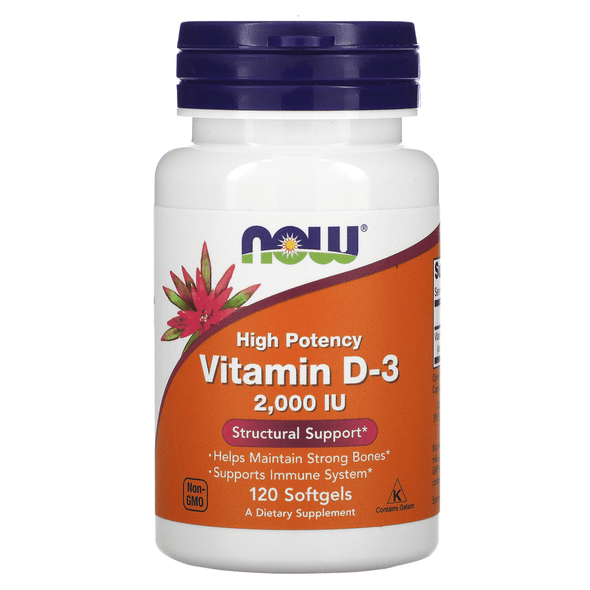 NOW Foods Vit D-3 2000iu 120 SGELS