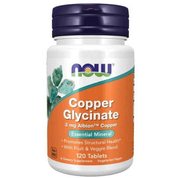 NOW Foods COPPER GLYCINATE 3mg 120 TABS