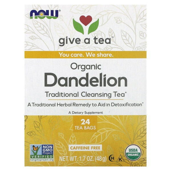 NOW Foods DANDELION ORGANIC TEA 24 BAGS