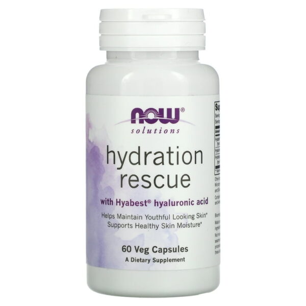 NOW Foods HYDRATION RESCUE (HYALURONIC ACID) 60 VCAPS