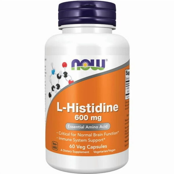 NOW Foods L-HISTIDINE 600MG 60 VCAPS