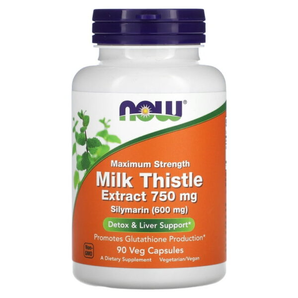 NOW Foods MILK THISTLE EXT 750mg (SILYMARIN 600mg) 90 VCAPS