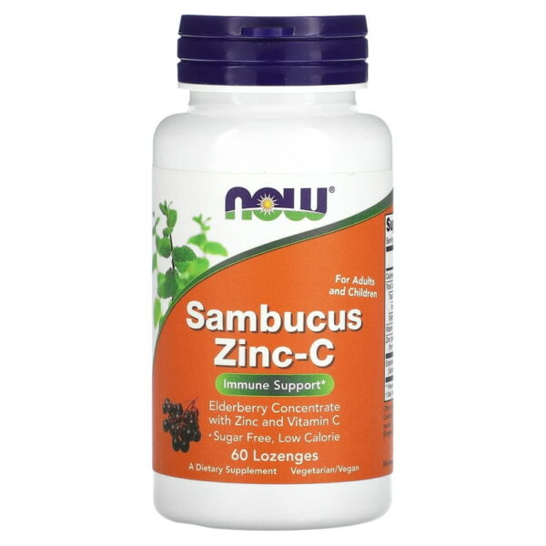 NOW Foods SAMBUCUS ZINC-C 60 LOZ