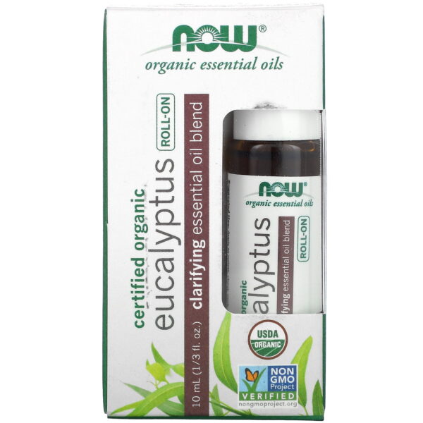 NOW Foods ORGANIC EUCALYPTUS EO ROLL-ON 10 ML