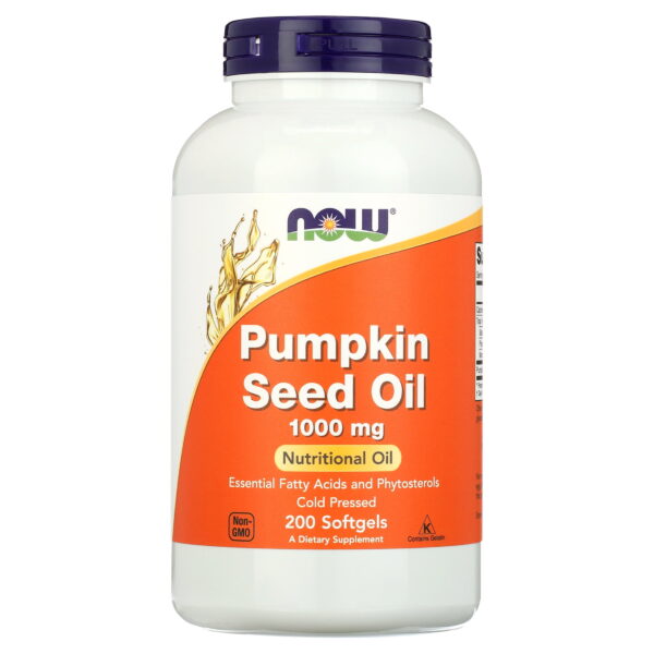 NOW Foods PUMPKIN SEED OIL 1000mg 200 SGELS