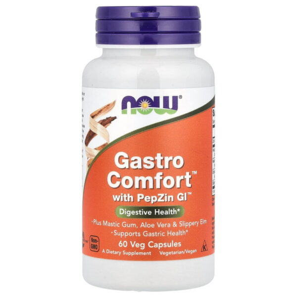 NOW Foods GASTRO COMFORT WITH PEPZIN GI 60 VCAPS