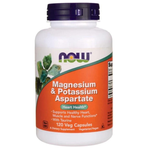 NOW Foods MAG/POTASSIUM ASPARTATE 120 VCAPS