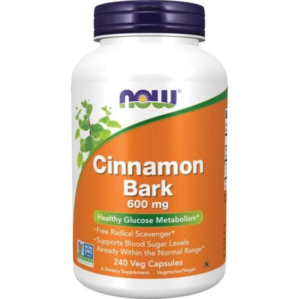 NOW Foods CINNAMON BARK 600MG 240 VCAPS