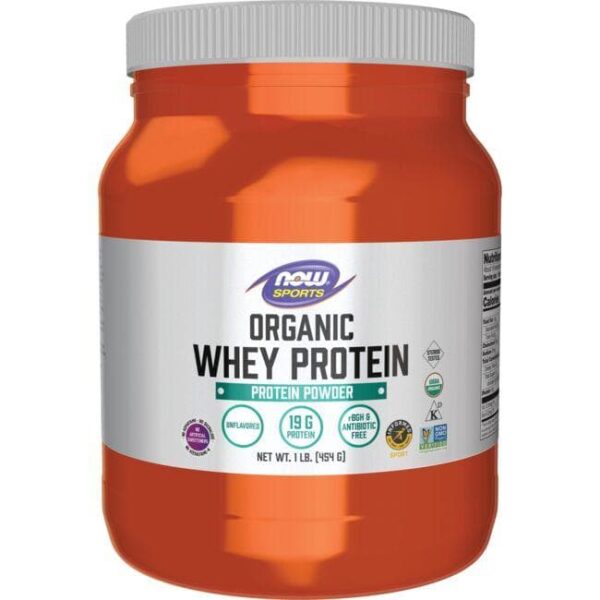 NOW Foods ORGANIC WHEY PROTEIN 1 LB