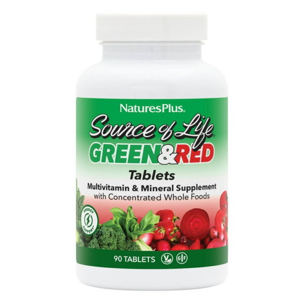 Natures Plus SOURCE OF LIFE GREEN + RED TAB 90