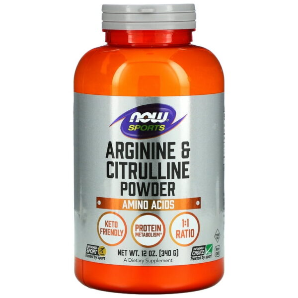 NOW Foods ARGININE & CITRULLINE POWDER 12 OZ