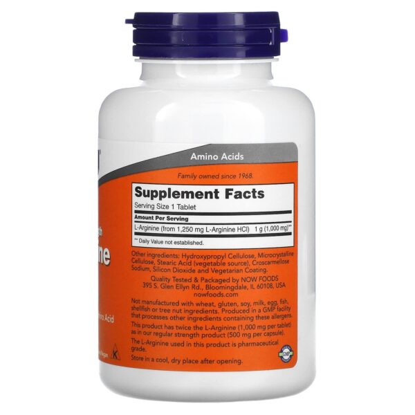 NOW Foods ARGININE 1000mg 120 TABS