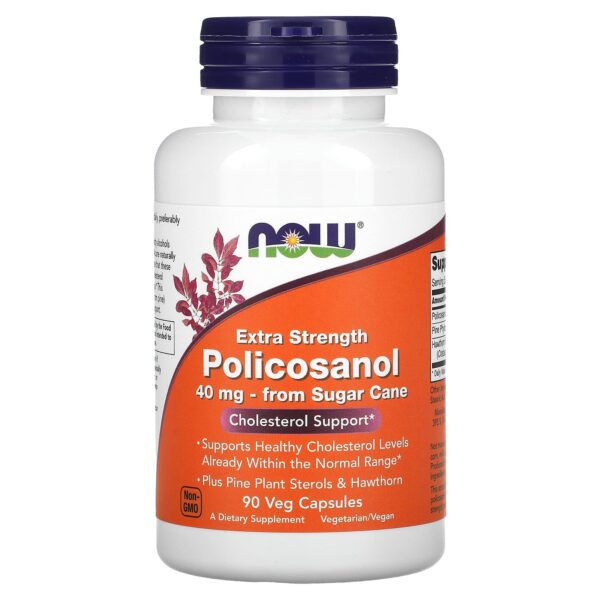 NOW Foods POLICOSANOL 40MG PLUS 90 VCAPS
